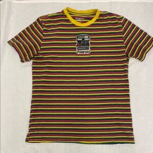 Polaroid Multicolor Striped Tee with Camera Patch